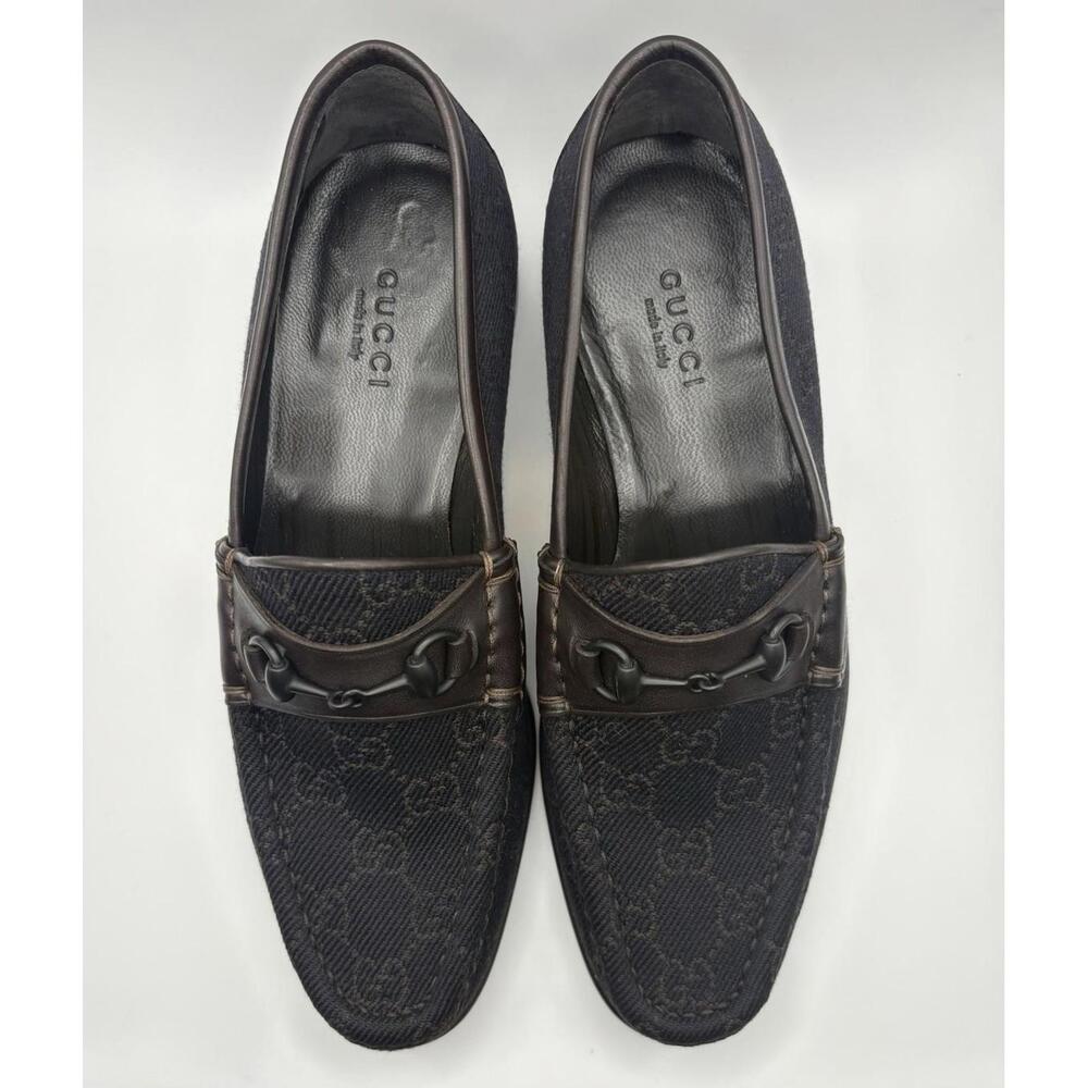 Gucci Shoes GG Monogram Horsebit Loafers Size 5 1/2 B - Picture 6 of 9